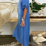 Ibiza - Maxi Denim Kleit