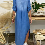 Ibiza - Maxi Denim Kleit