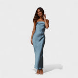Carmen - Ilma varrukateta satiin Kleid