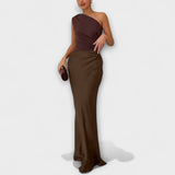 Luna - Asümmeetriline satiin Kleid