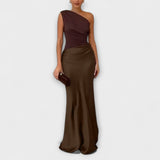 Luna - Asümmeetriline satiin Kleid