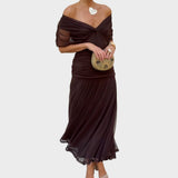 Luana - Elegantne V-dekolteega kleit