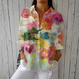 Inês - Elegantne Aquarelle Lilleline Blus