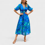 Clara - Elegantne Lilleline Midi Kleid