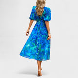 Clara - Elegantne Lilledes Midi Kleid