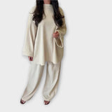 Ingrid - Plus Size Ribatud Komplekt