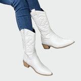 Metallilised cowboy saapad